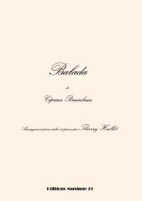 Porumbescu: Balada, transcription and harmonization for violin and piano (or organ) by Thierry Huillet
