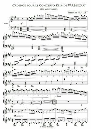 2 Cadences for Mozart’s Concerto K414 – Opus 89