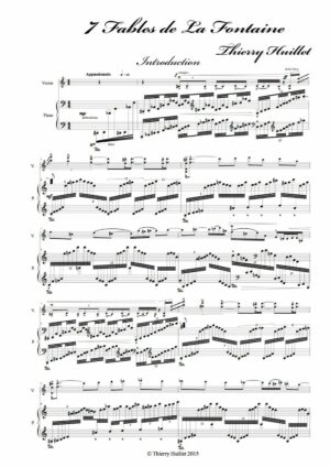 Huillet: 7 Fables de La Fontaine, for violin and piano