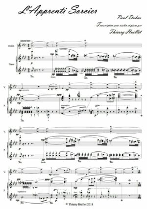 Dukas: L’Apprenti Sorcier (violin & piano) – Opus 83