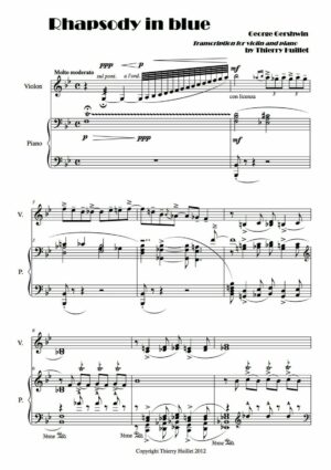 Gershwin: Rhapsody in Blue (piano violin)  – Opus 56