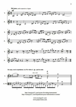 Huillet: Ailleurs, for violin and -viola or piano or cello- Opus 5 - Image 3
