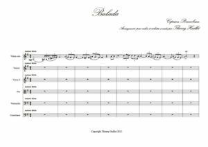 Porumbescu: Balada, transcription and harmonization for violin and string orchestra (optional flute) by Thierry Huillet – Opus 40c