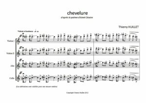 Huillet: Chevelure, for string quartet – Opus 59