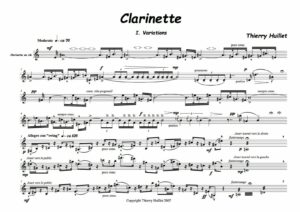 Huillet: Clarinette, for solo clarinet – Opus 33