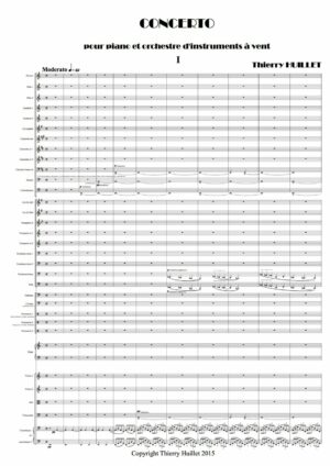 Huillet: Concerto for piano and symphonic orchestra (general score) – Opus 76