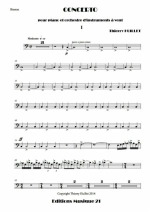 Huillet: Concerto for piano and wind orchestra (orchestral parts) - Opus 70 - Image 2