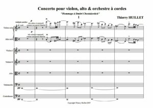 Huillet: Concerto for violin, viola and string orchestra – Opus 32