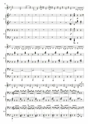 Saint Saëns: La Danse Macabre, transcription for violin and piano 4 hands by Thierry Huillet - Opus 79 - Image 3