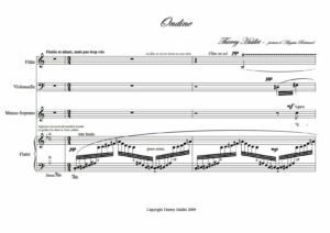 Huillet: De la nuit, for soprano, flute, cello and piano – Opus 44