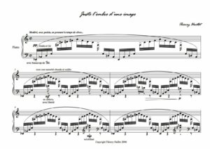 Huillet: Juste l’ombre d’une image, for solo piano – Opus 26