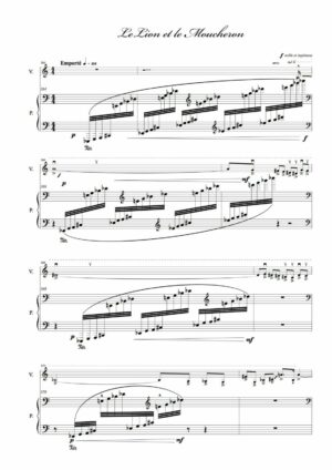 Huillet: Le Lion et le Moucheron, n°4 from 7 Fables de La Fontaine, for violin and piano  – Opus 68
