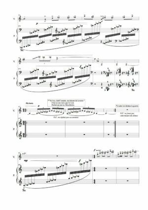 Huillet: Le Lion et le Moucheron, n°4 from 7 Fables de La Fontaine, for violin and piano  - Opus 68 - Image 3