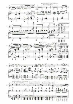 Huillet: Le Loup et l’Agneau, n°3 from 7 Fables de La Fontaine, for violin and piano  - Opus 68 - Image 3