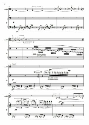 Huillet: L’enfant dans la forêt, for violin & viola alternatively, and piano - Opus 18 - Image 3