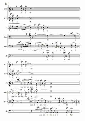 Huillet: Los Cantaores del Rey, for vocal sextet - Opus 27 - Image 3