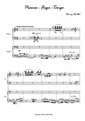 Huillet: Pianos-Fuga-Tango, for 2 pianos- Opus 4