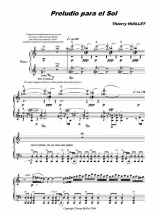 Huillet: Preludio para el Sol & Preludio para la Noche, for solo piano – Opus 14