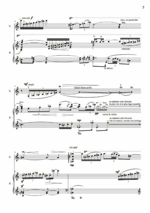 Huillet: Le Rat de ville et le Rat des champs, n°2 from 7 Fables de La Fontaine, for violin and piano  - Opus 68 - Image 3