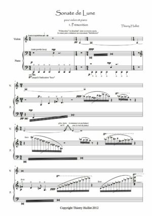 Huillet: Sonate de lune, for violin and piano – Opus 62