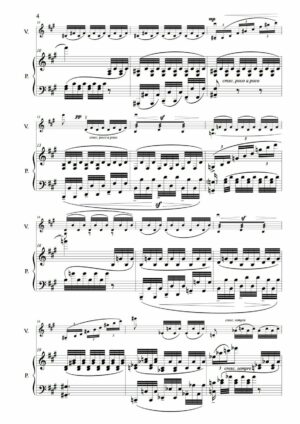 Berlioz: Un bal (from Symphonie Fantastique) for violin and piano by Thierry Huillet - Opus 66 - Image 3