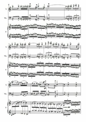 Huillet: Wirbel for violin, cello and piano - Opus 12 - Image 3