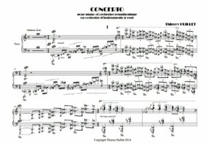 Huillet: Concerto for piano and symphonic orchestra or wind orchestra (piano score + piano score with reduction of the orchestra for 2nd piano) – Opus 70 (wind orchestra) & Opus 76 (symphonic orchestra)